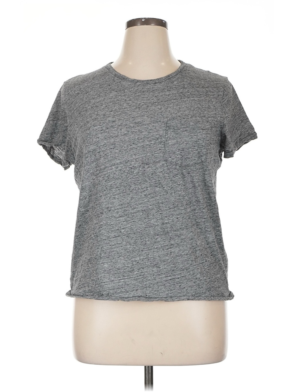 Madewell Heather Gray Short Sleeve Pocket Tee